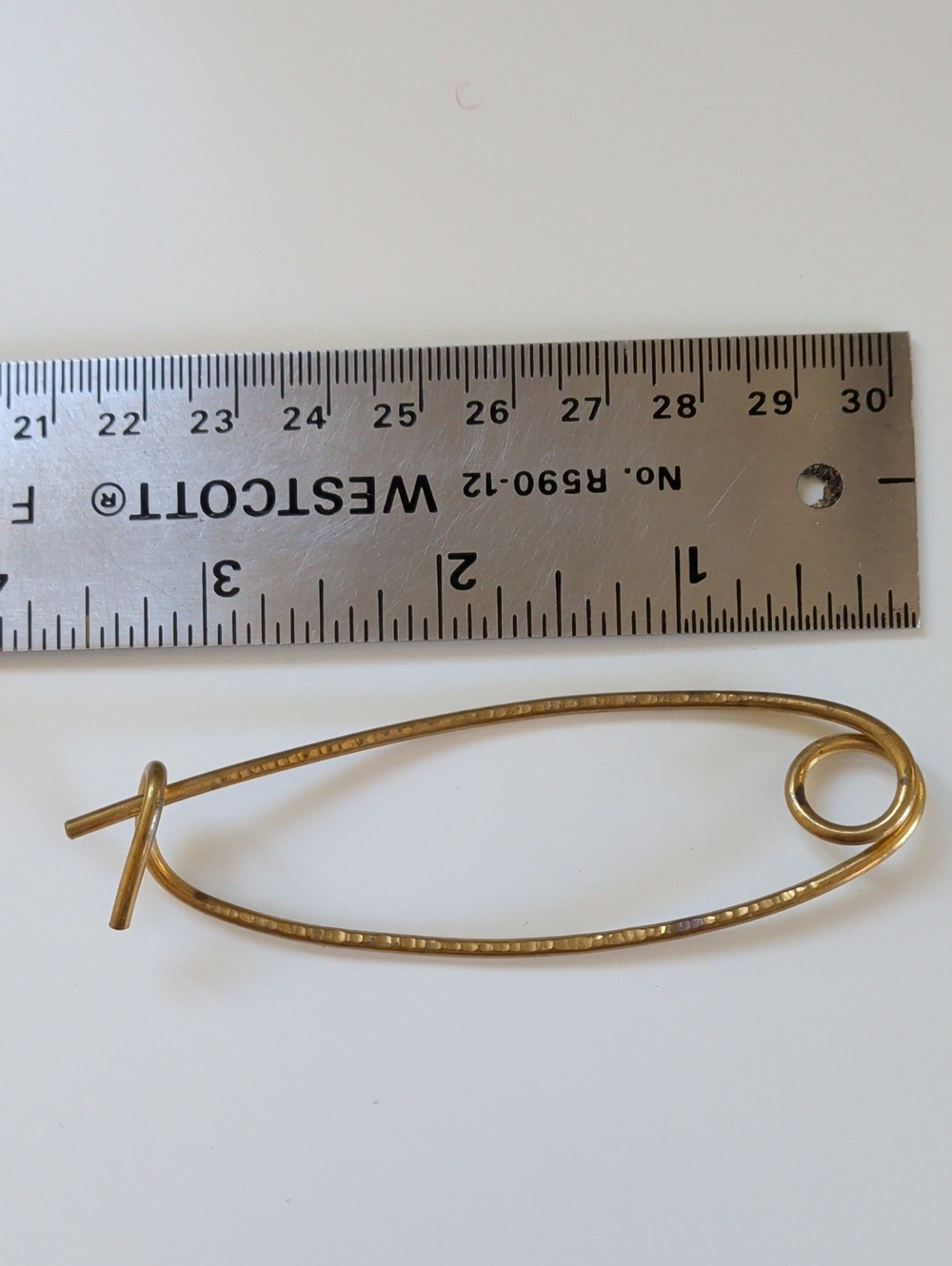 💙4/20 Hammered Brass Scarf / Shawl Pin